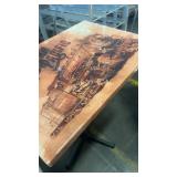 Set of 2 Restaurant Tables with Historic and Train Graphics