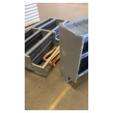 Metal Industrial Storage Rack with Adjustable Blue Plastic Shelves