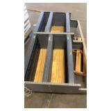 Metal Industrial Storage Rack with Adjustable Blue Plastic Shelves