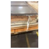 Used Double Glass Door Frame with Hardware and Window Panels