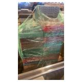 Pallet of Stackable Plastic Storage Bins and Crates