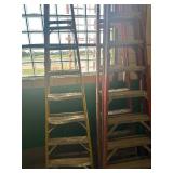 Set of 3 Werner 8 ft Fiberglass Step Ladders