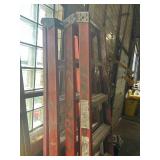 Set of 3 Werner 8 ft Fiberglass Step Ladders