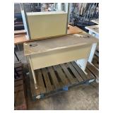 Metal Office Desk with Partition and Privacy Shields