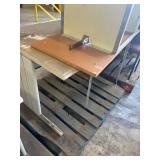 Metal Office Desk with Partition and Privacy Shields