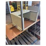 Metal Office Desk with Partition and Privacy Shields