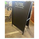 NUTRL Double-Sided Metal Chalkboard Sidewalk Sign