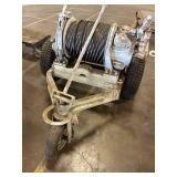 Ingersoll-Rand Utility pneumatic Winch with Steel Cable and Wheels