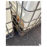 Used 275-Gallon IBC Tote with Metal Cage