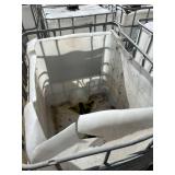 Damaged Plastic IBC Tote Bin for Waste Water