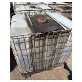 Used 275-Gallon Tote Tank with Metal Cage