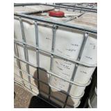 Used 275-Gallon Liquid Storage Tote Tank with Metal Cage
