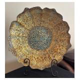 Stunning Scalloped Edge Console Glass Bowl
