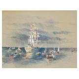 Original Pastel Drawing, “Duluth Festival by Sail” by Robert Anderson