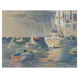 Original Pastel Drawing, “Duluth Festival by Sail” by Robert Anderson