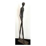 Pair of Tall Modernist Bronze-Style Abstract Figures