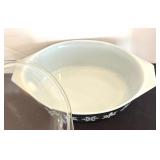 Vintage Pyrex Black Snowflake Covered Casserole Dish
