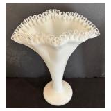 Vintage Fenton Silver Crest Fan Vase