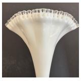 Vintage Fenton Silver Crest Fan Vase