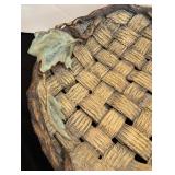 Woven Basket Style Pottery Bowl