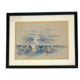 Original Pastel Drawing, “Duluth Festival by Sail” by Robert Anderson