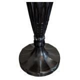 Stained Glass Table Lamp with Ornate Art Nouveau Shade