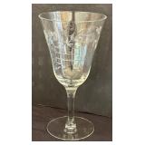 Vintage Elegant Etched Stemware