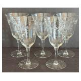 Vintage Elegant Etched Stemware