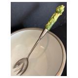 Vintage Musterschultz Condiment Bowl with Coordinating Fork