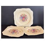 Three Vintage Crown Ducal Gainsborough Line Platters
