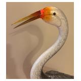Beautiful Blue Heron Decorative Metal Yard Figurine