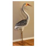 Beautiful Blue Heron Decorative Metal Yard Figurine
