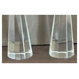 Pair of Vintage Asta Stromberg Octagonal Crystal Candle Holders
