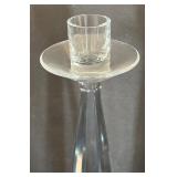 Pair of Vintage Asta Stromberg Octagonal Crystal Candle Holders