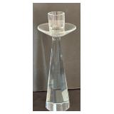 Pair of Vintage Asta Stromberg Octagonal Crystal Candle Holders