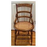Vintage Eastlake Walnut Caned Seat Chair