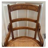 Vintage Eastlake Walnut Caned Seat Chair
