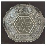 Collection of Crystal and Clear Glass Platter and Variety of Bowls