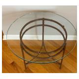 Petite Glass Top Accent Table