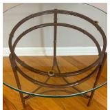 Petite Glass Top Accent Table