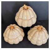 Set of Three Gourd Shaped Lidded Bowls by Cindy Crawford