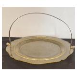 Three Vintage Depression Glass Platters