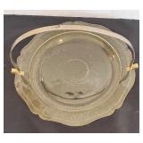 Three Vintage Depression Glass Platters