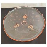 Three Vintage Depression Glass Platters