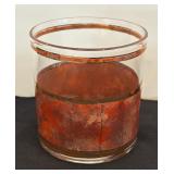 Seven Vintage Culver Tortoise Double Old Fashioned Glasses