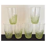 Set of Six Kare Designs Green Confetti Tumblers