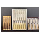 Fancy Knife and Spreader Sets by Lorena, Le Baroque and EME of Italy