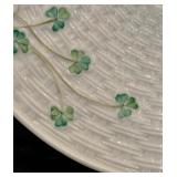 Belleek Shamrock Handled Cake Plate