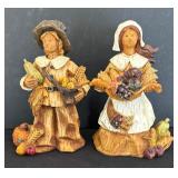 Vintage Ganz Thanksgiving Pilgrim Couple Figurines