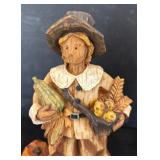 Vintage Ganz Thanksgiving Pilgrim Couple Figurines